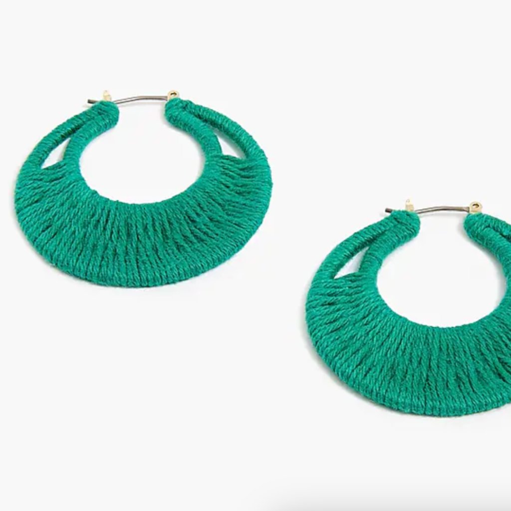 Jcrew - Earrings - Threaded Wrapped Hoop 26$